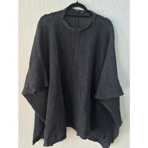 Vintage Jarbo Irina Drape Shawl Pullover Knit Poncho Cashmere Cotton Gray $500